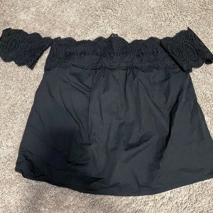 francessca’s black off the shoulder top